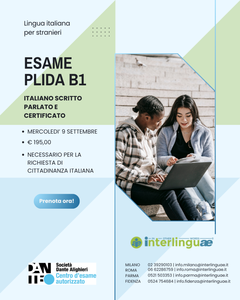 PLIDA Italian exam B1 level June 2026 PLIDA Italian exam B1 level